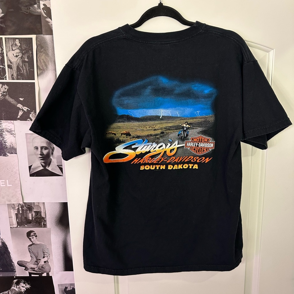SIZE MENS L - Vintage Harley Davidson Pocket Tee